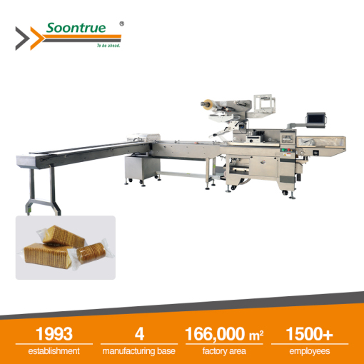 SI-150L On Edge Biscuit Packaging Machine L-shape Conveyor 