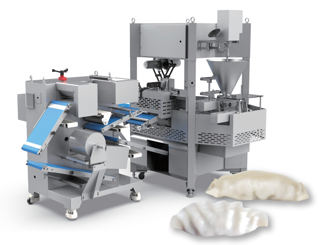 2 Rows Pot Stickers Making Machine